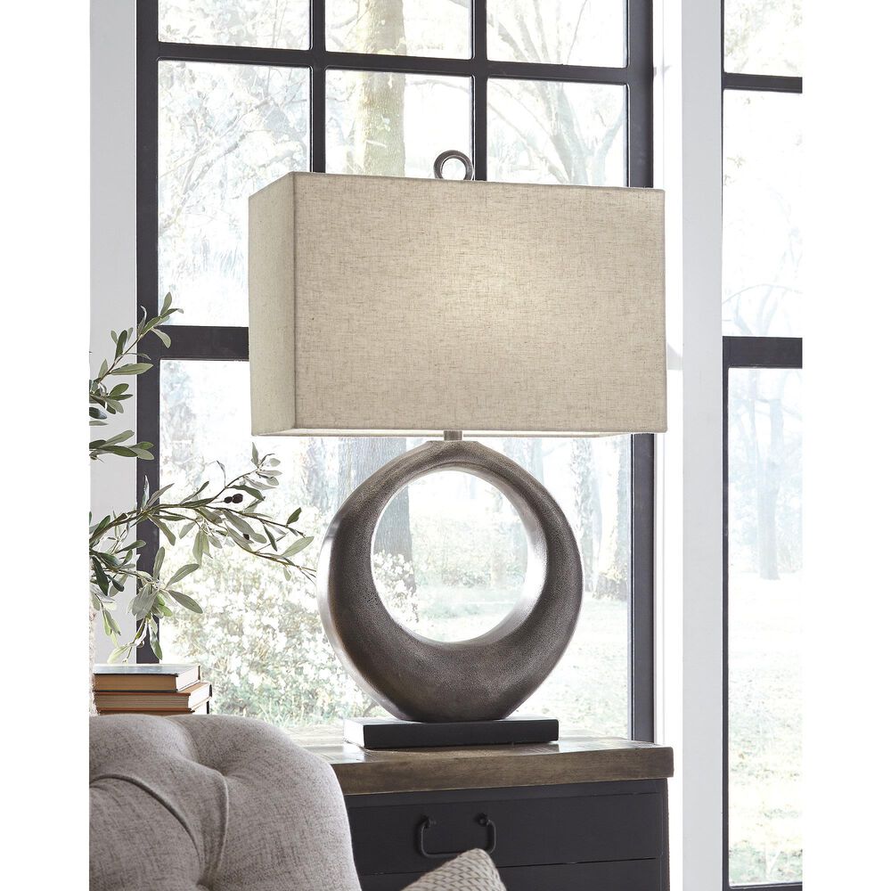 Ashley Saria Table Lamp in Antique Silver, , large