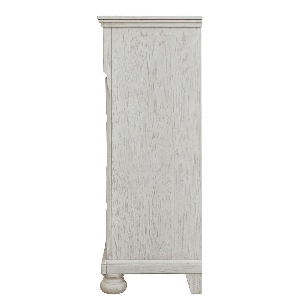 Ashley Robbinsdale 5 Drawer Single Knob Chest in Antique White, , large