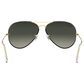 Ray-Ban Aviator Full Colour  Sunglasses with Grey Lenses in Polished Black on Gold, , large