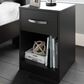 Ashley Finch 1-Drawer Nightstand in Matte Black, , large
