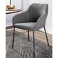 LumiSource Daniella Arm Chair with Charcoal Cushion in Black (Set of 2), , large