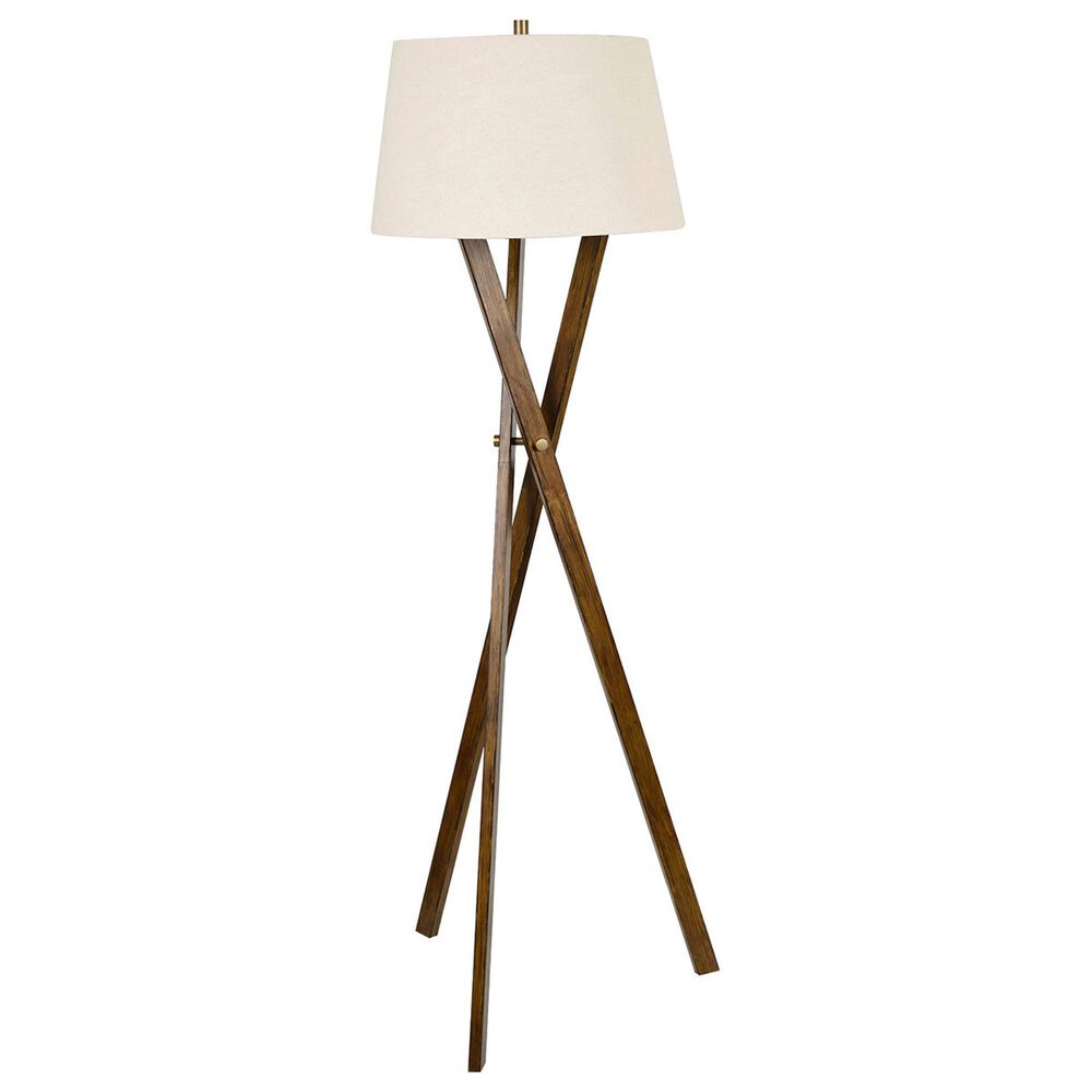 Crestview Collection Hendrix Floor Lamp in Warm Walnut, , large