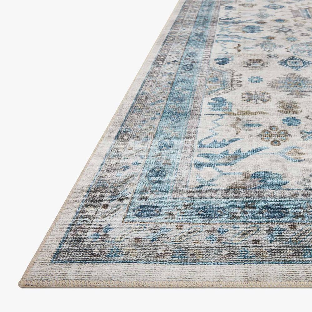 Loloi II Heidi 7&#39;6&quot; x 9&#39;6&quot; Ivory and Ocean Area Rug, , large