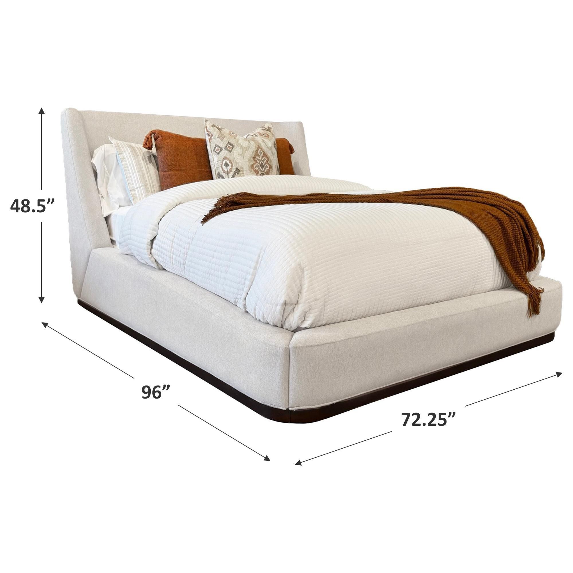 Simeon Collection Sofia Queen Upholstered Bed in Blanched Almond