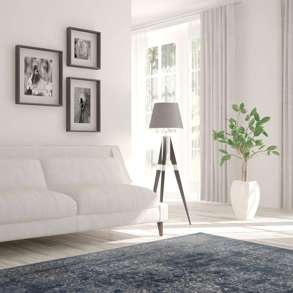 Central Oriental Clearwater Erozio 5&#39; x 8&#39; Blue and Cream Area Rug, , large