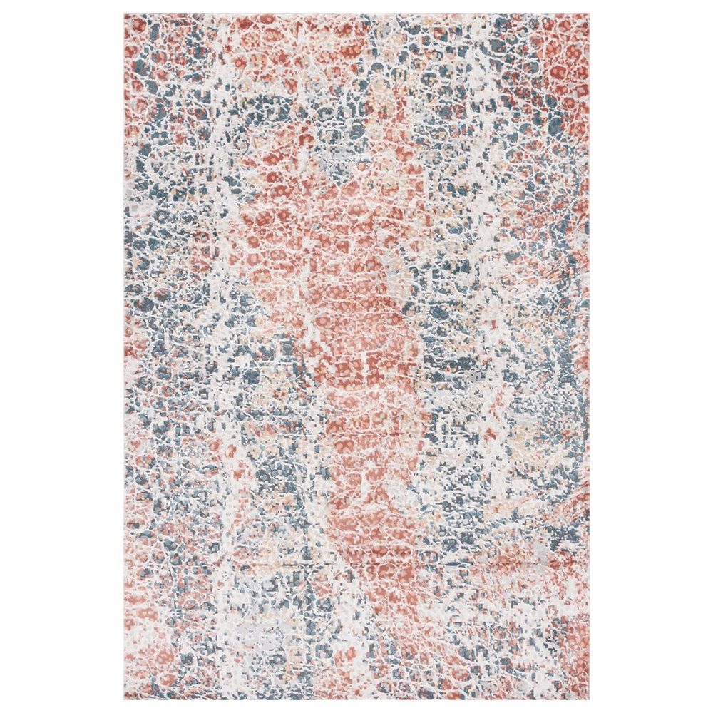 Safavieh Invista 4" x 6" Navy and Rust Area Rug, , large
