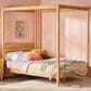 Walker Edison Isla Full Canopy Bed in Natural Pine, , large