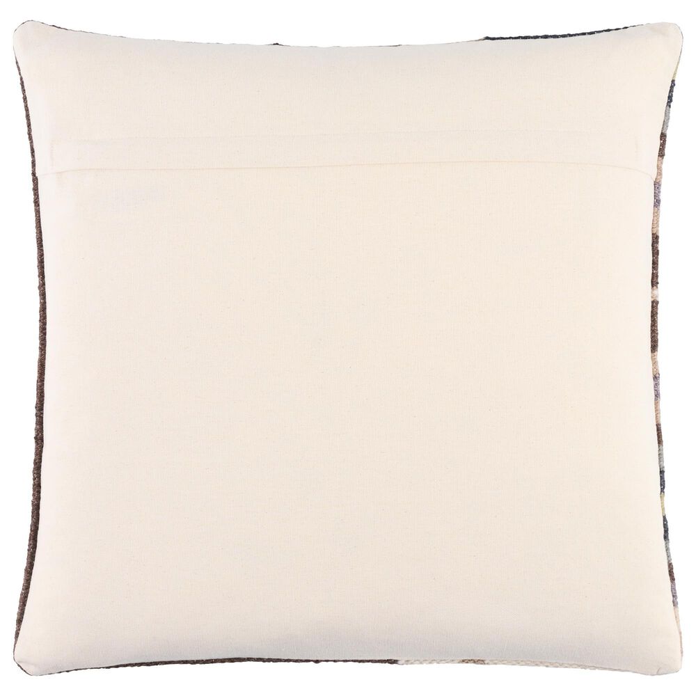 Surya Blanche 20" Square Throw Pillow in Charcoal, Dark Brown, Gray, Medium Brown and Oatmeal, , large