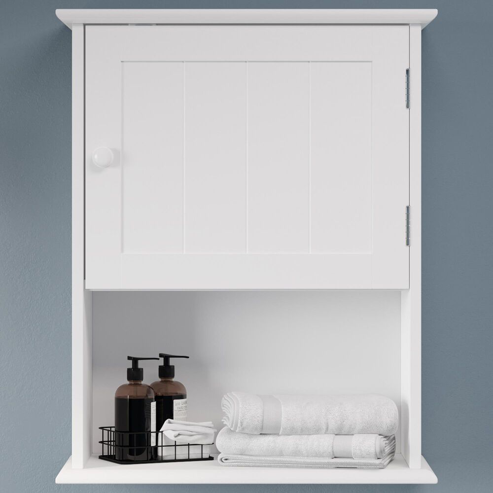 Timberlake Wall Mount Storage Cabinet in White, , large