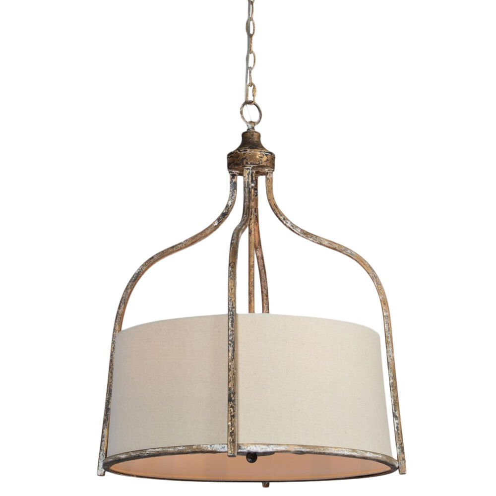 Southern Lighting Cruz Pendant in Gold and Linen, , large
