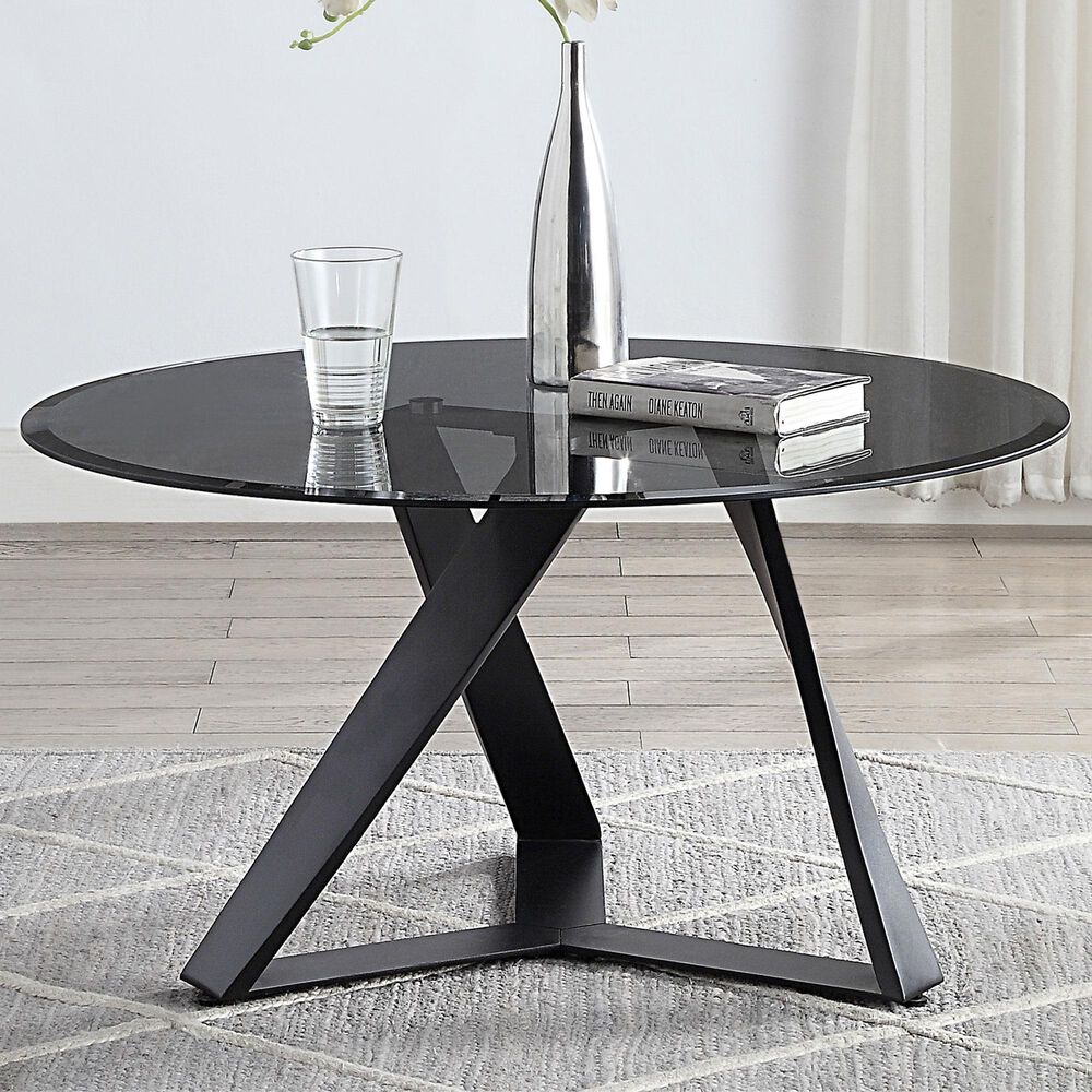 Furniture of America Homer Coffee Table in Black/Gray, , large