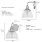 Hunter Cypress Grove 1-Light Wall Sconce in Brushed Nickel, , large