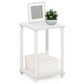 HOMLUX 2-Tier Turn-N-Tube End Table in White, , large