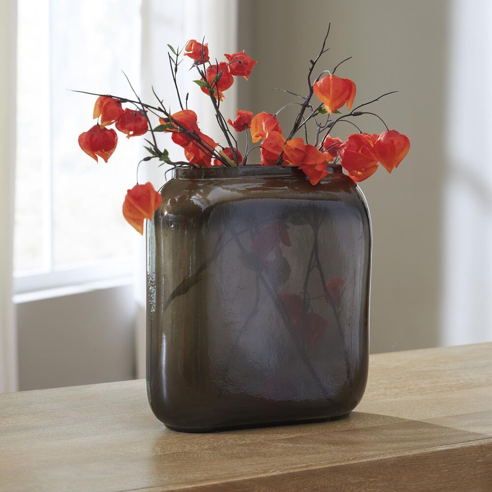 Ashley Sumner 9.75" Vase in Metallic Brown, , large