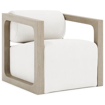Bernhardt Leilani Outdoor Swivel Chair in White/Cream, , large