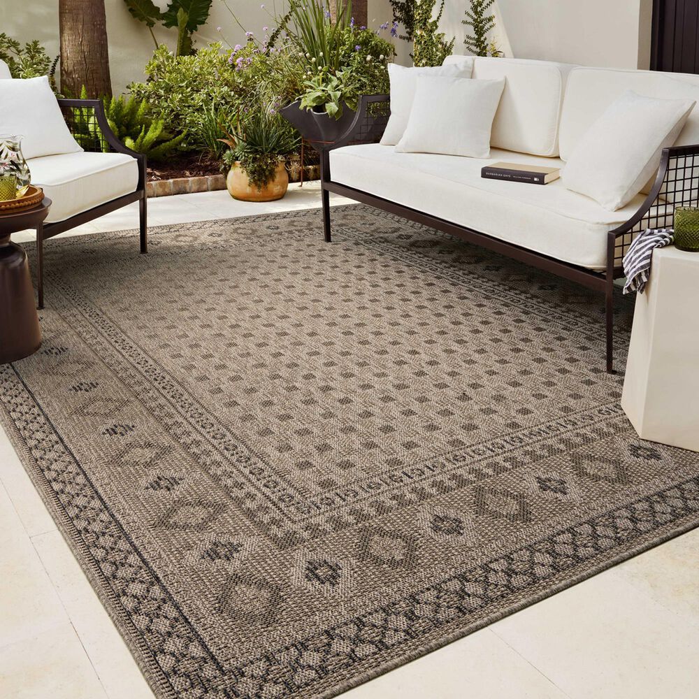 Loloi II Providence 8&#39;6&quot; x 12&#39; Dove and Charcoal Indoor/Outdoor Area Rug, , large
