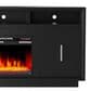 Legends Home Sunset 67" Fireplace Console with Fireplace Insert in Seal Skin Black, , large