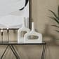 Maple and Jade 2-Piece Donut Shaped Decorative Vase Set in Matte White, , large