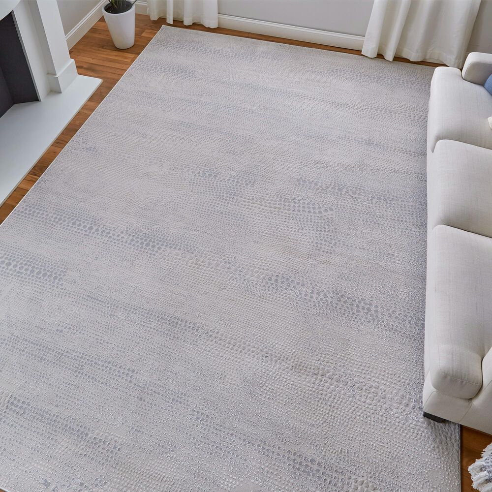 Feizy Prasad 5&#39; x 8&#39; Ivory and Gray Area Rug, , large