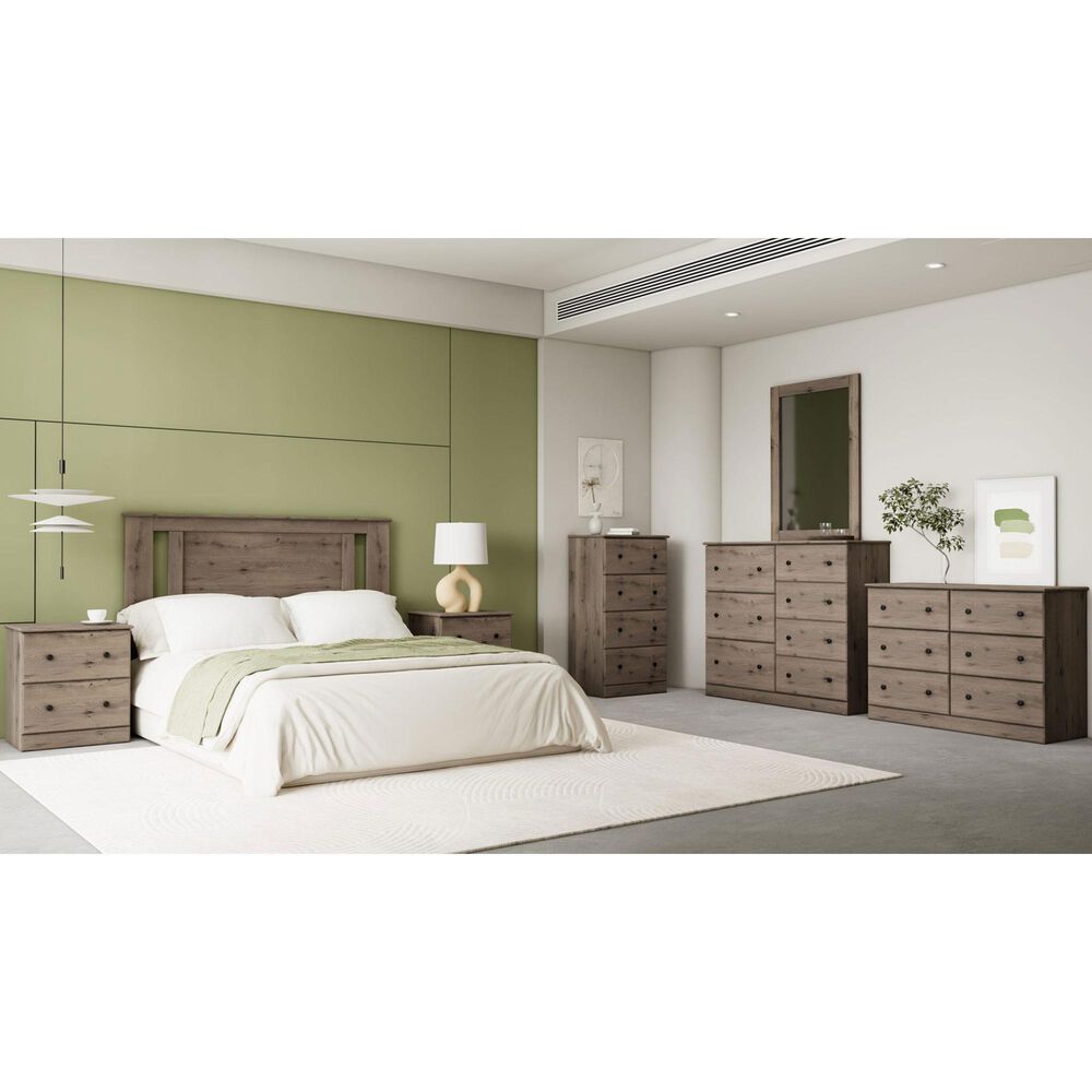 Lemoore Essential Twin Panel Headboard with Side Style in Weathered Gray Ash, , large