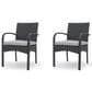 Hearth and Haven Cordoba Outdoor Dining Chair with Cushions in Grey (Set of 2), , large