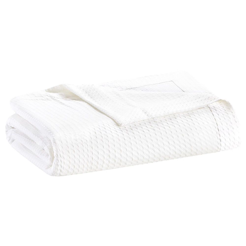 Hampton Park Egyptian Cotton Twin Blanket in White, , large