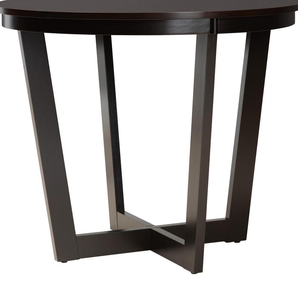 Baxton Studio Alayna Dining Table in Dark Brown - Table Only, , large