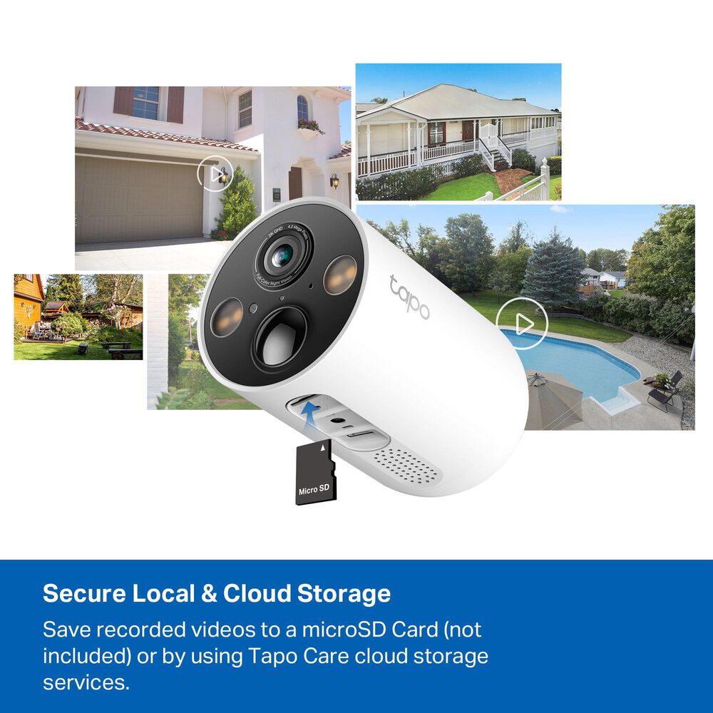 TP-Link Smart Wire Free Indoor/Outdoor Security Camera in White (Set of 3), , large