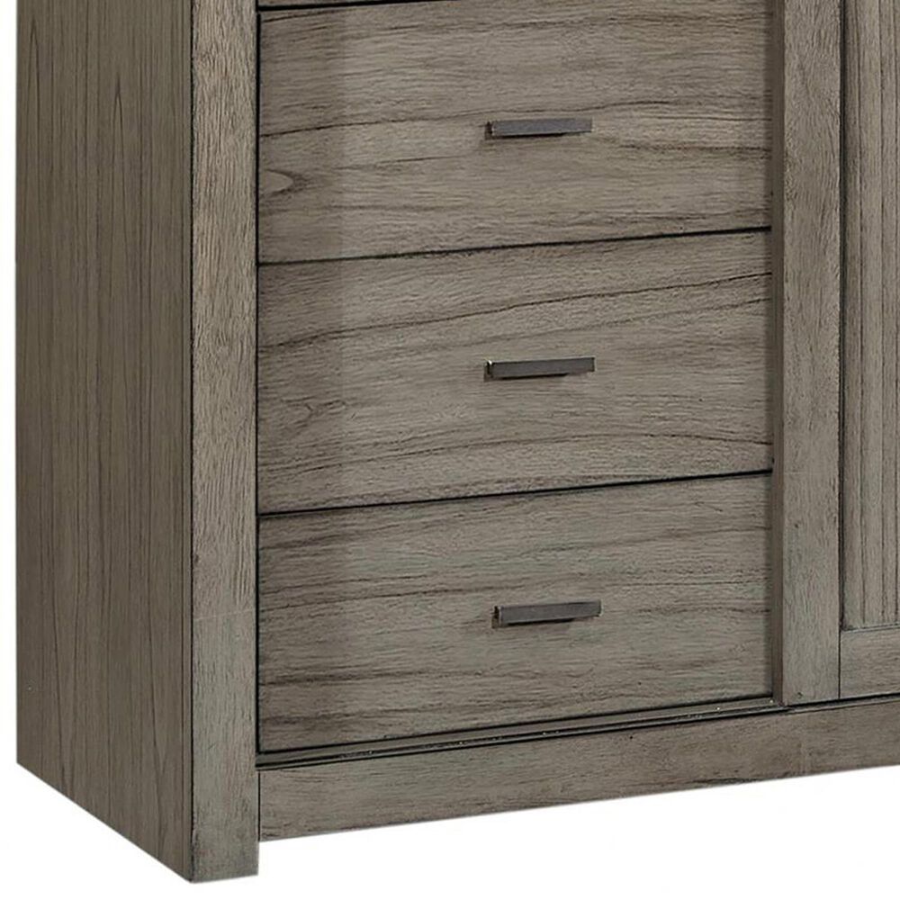 Riva Ridge Modern Loft 6-Drawer Sliding Door Chest in Greystone, , large