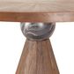 Home Trends & Design Eiffel and Essex 5-Piece Round Dining Set in Antique Natural Teakwood, Black and Powder Coated Black, , large