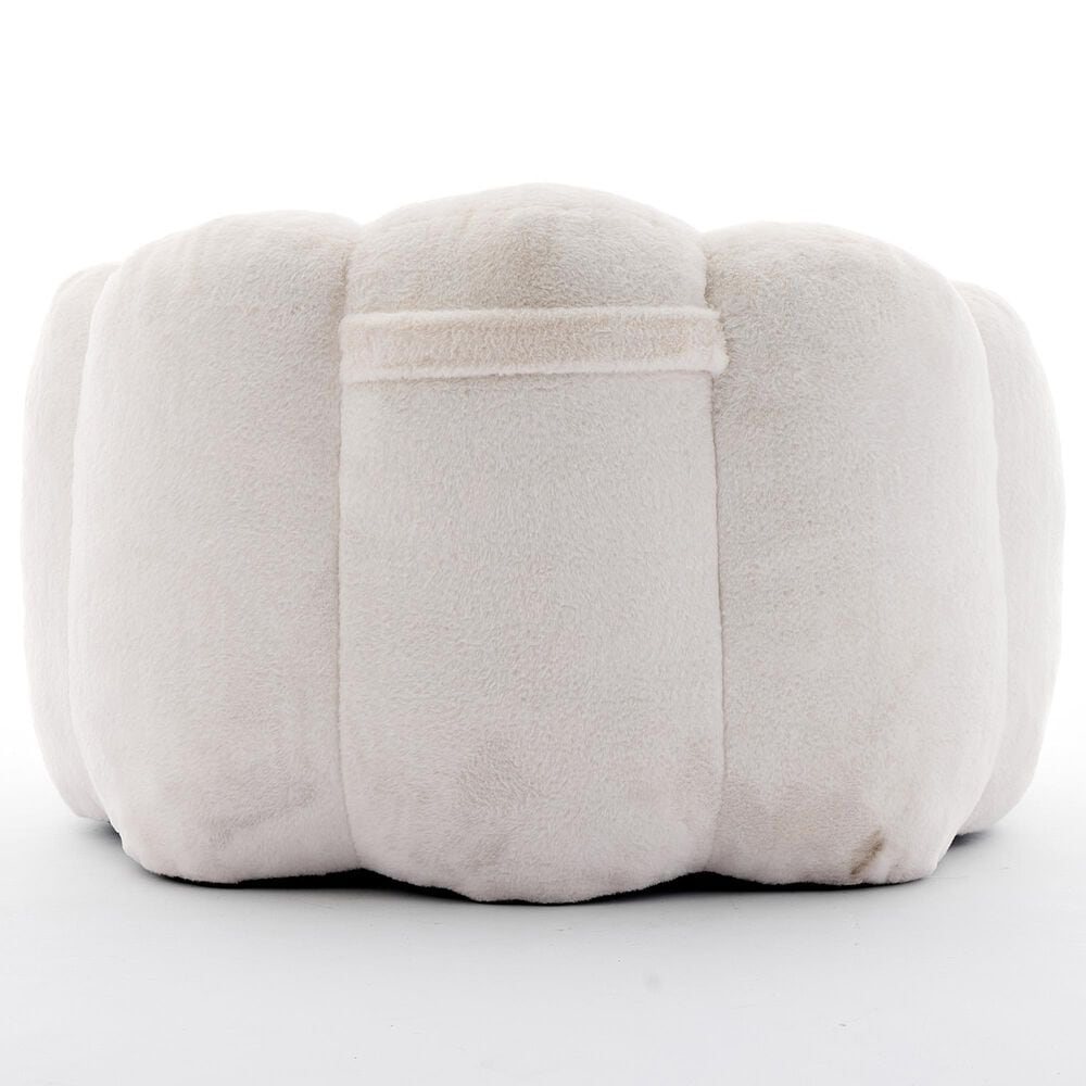 Hearth and Haven Lotus Bean Bag Chair with Pull Ring in White, , large