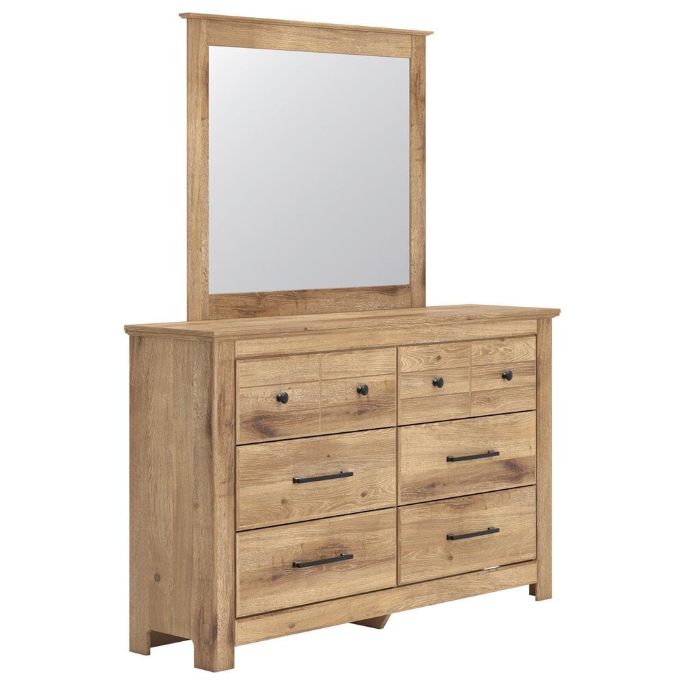 Ashley Makidern 4-Piece Full Storage Bedroom Set with Two Drawers in Natural Brown, , large