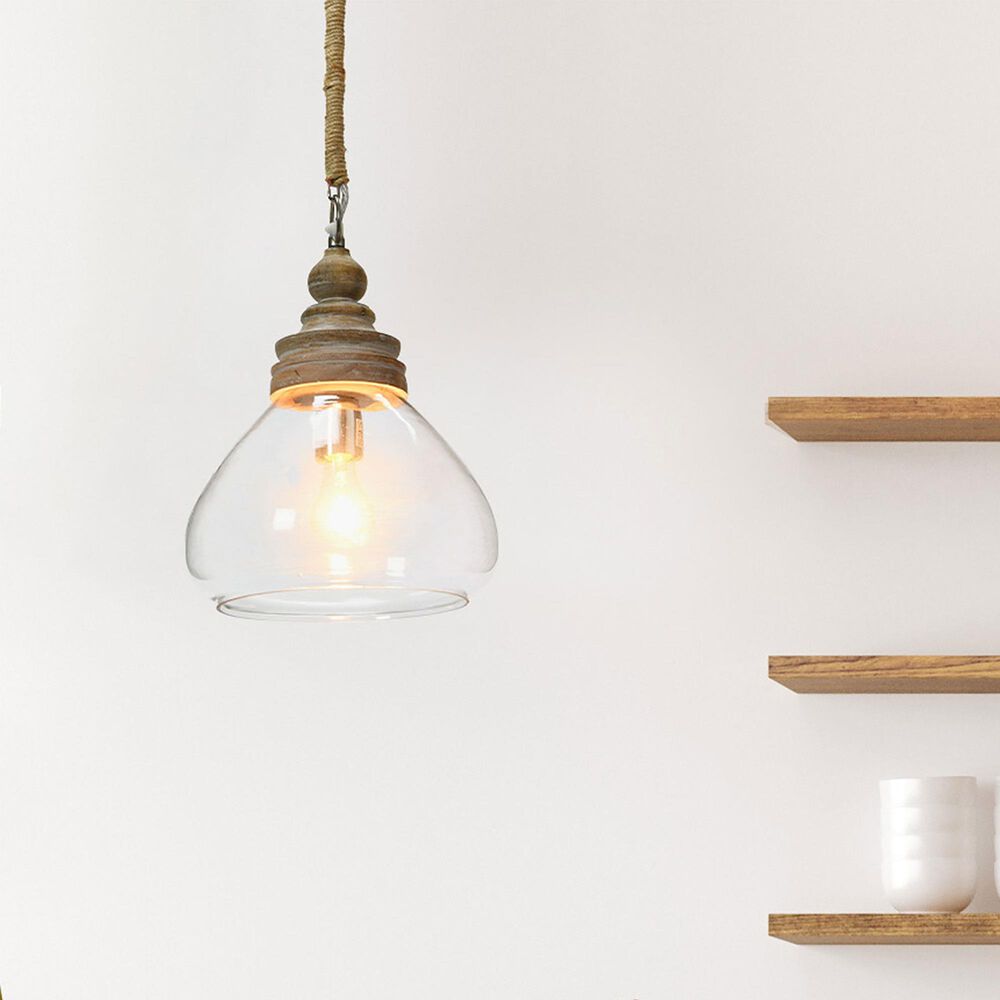 Creative Coop Beatrice 1-Light Pendant in Brown, , large