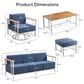 Sunwell Garden 6-Piece Patio Conversation Set in Blue, , large