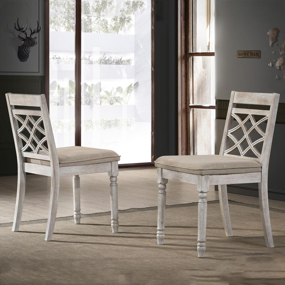 HOMLUX Side Chair in Distressed Natural (Set of 2), , large