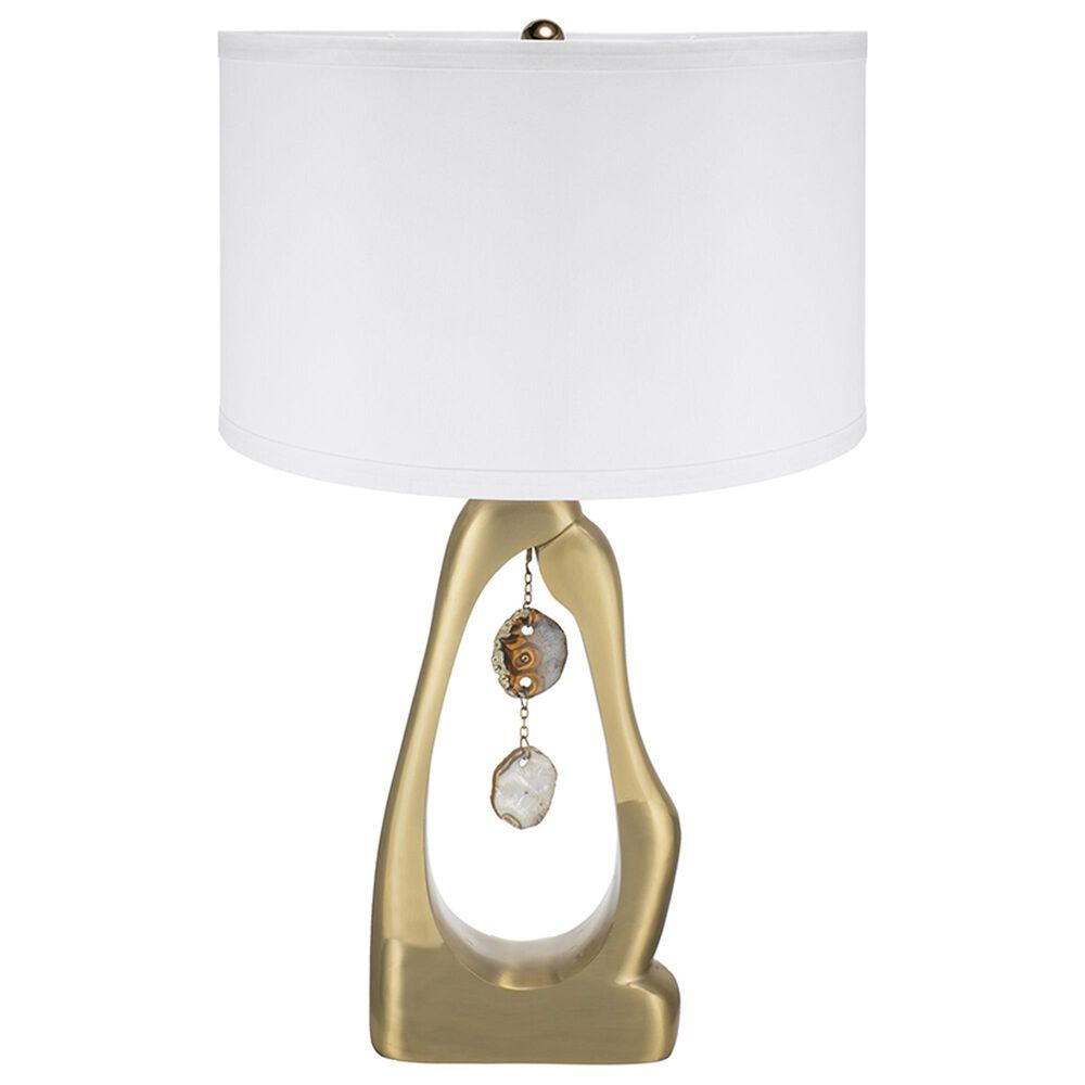 A&B Home Geode Table Lamp with Collapsible Shade in Gold, , large