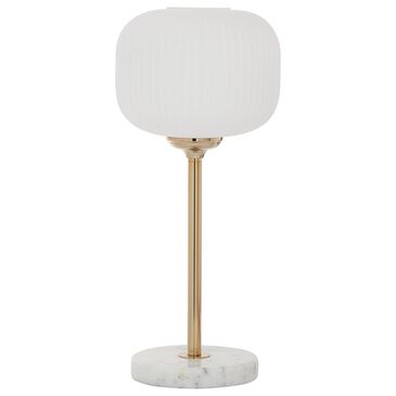 CosmoLiving by Cosmopolitan 23" Table Lamp in Matte Gold and White, , large