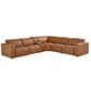 Bassett Airy 6-Piece Leather Power Reclining Sectional in Antelope, , large