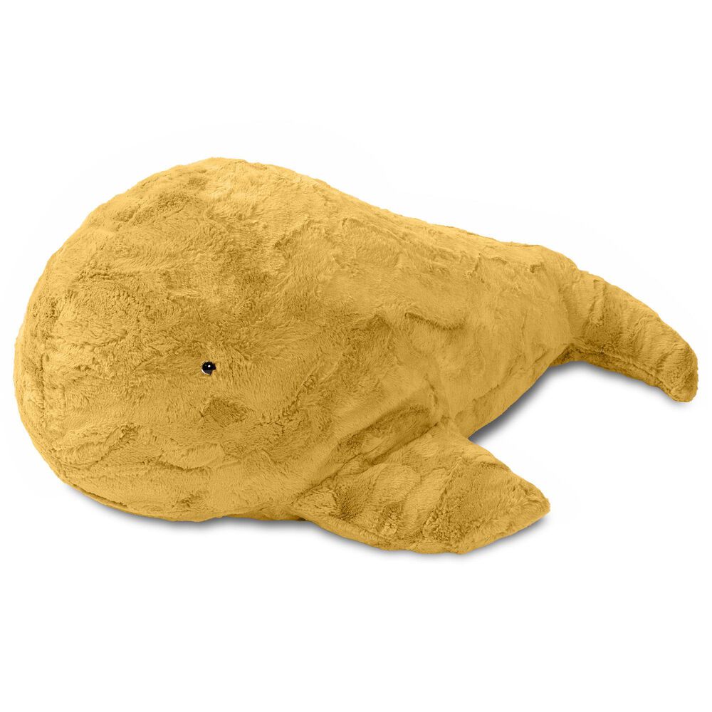 Jaxx Marina The Whale Sea Buddy Large Kids Stuffed Animal Bean Bag in Gold, , large
