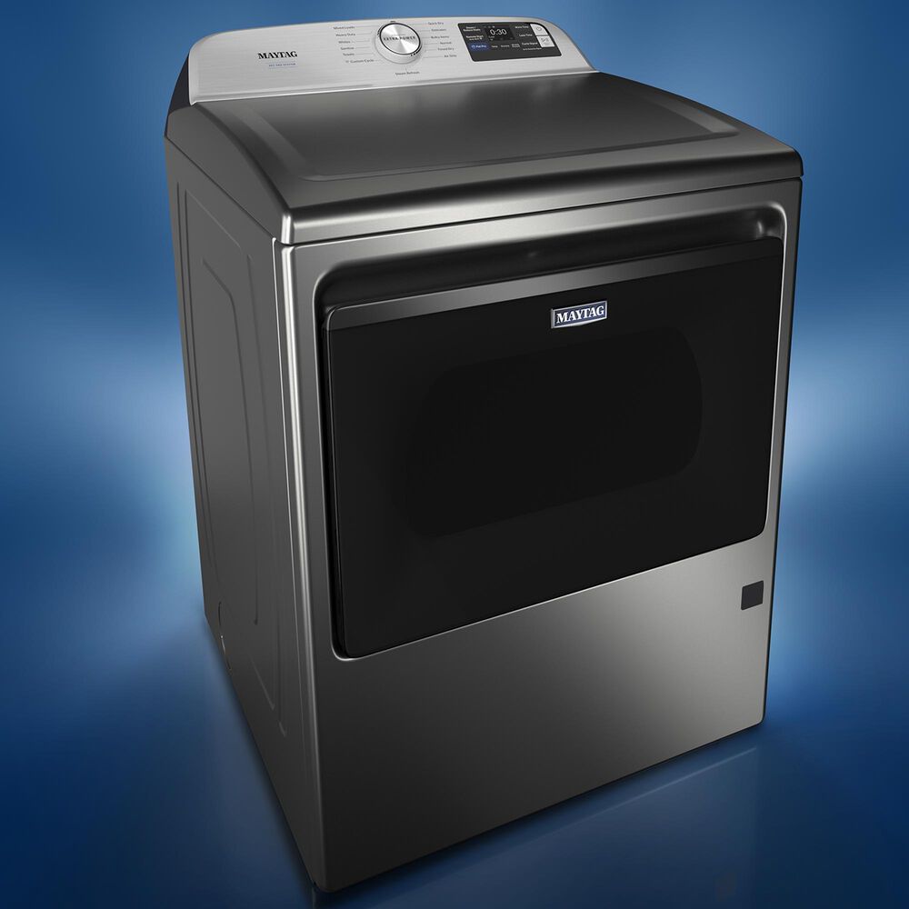 Maytag 7.4 Cu. Ft. Gas Smart Top Load Dryer with Pet Pro Option in Classic Silver, , large