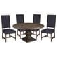 Home Trends & Design Nimes and Darcy 5-Piece Dining Set with Dark Grey Cushion in Weathered Mango and Driftwood, , large