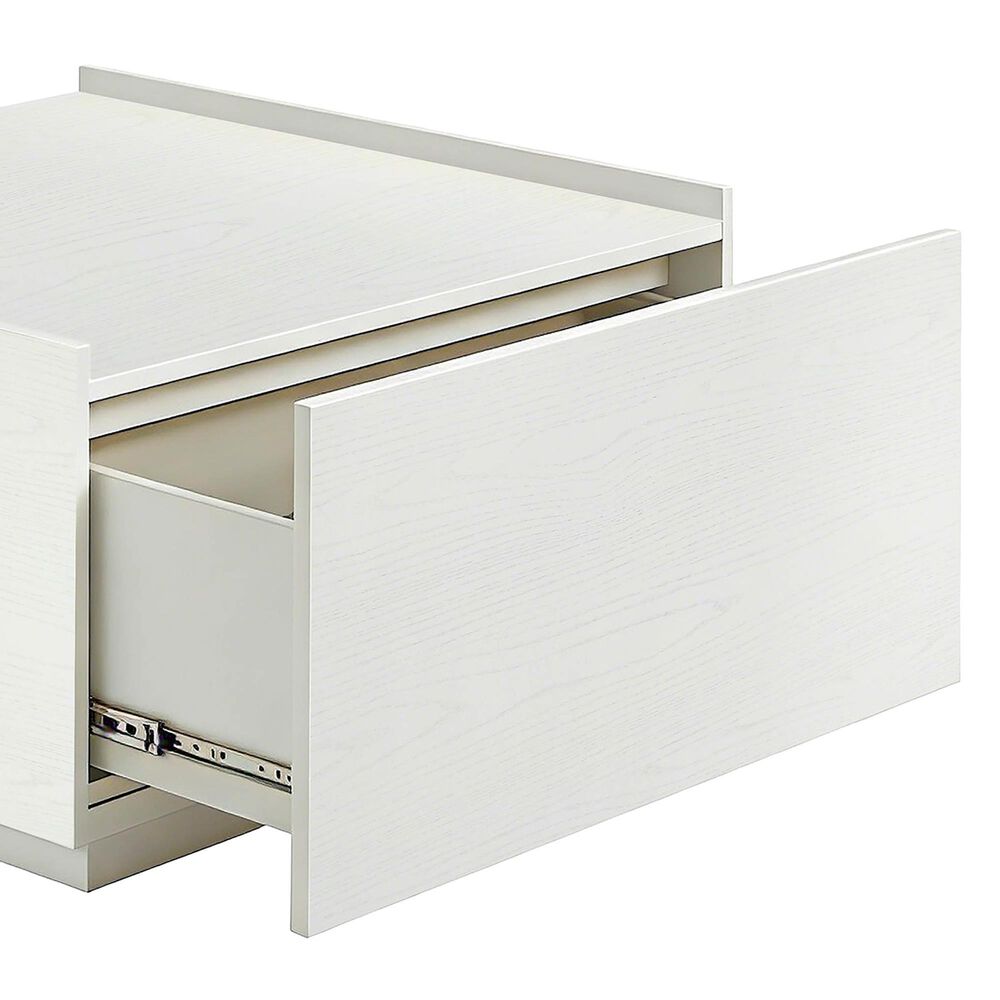 Furniture of America Elovier Coffee Table with Storage Drawers in White, , large