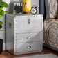 Baxton Studio Serge 2-Drawer Accent Storage Cabinet in Silver, , large