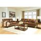 Ashley Saonara Stationary Sofa and Loveseat Set in Amber, , large