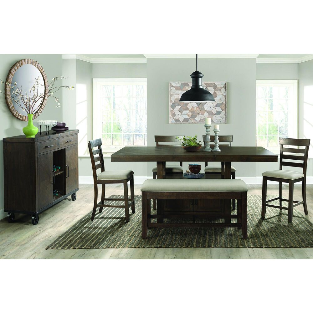 Mayberry Hill Colorado 6-Piece Counter Dining Set in Brown, , large