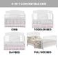 Oxford Baby Briella 4-In-1 Convertible Crib in White, , large