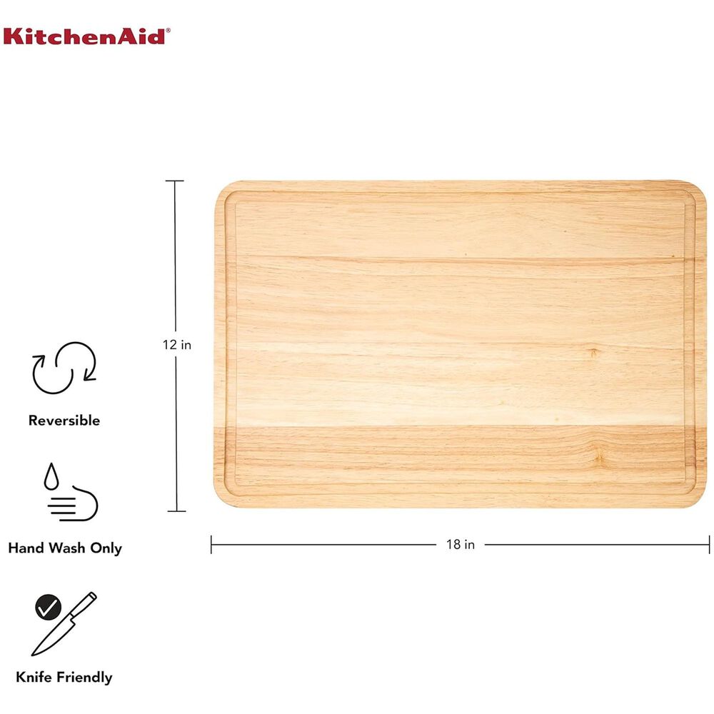 KitchenAid Classic 12&quot; x 18&quot; Cutting Board in Natural, , large