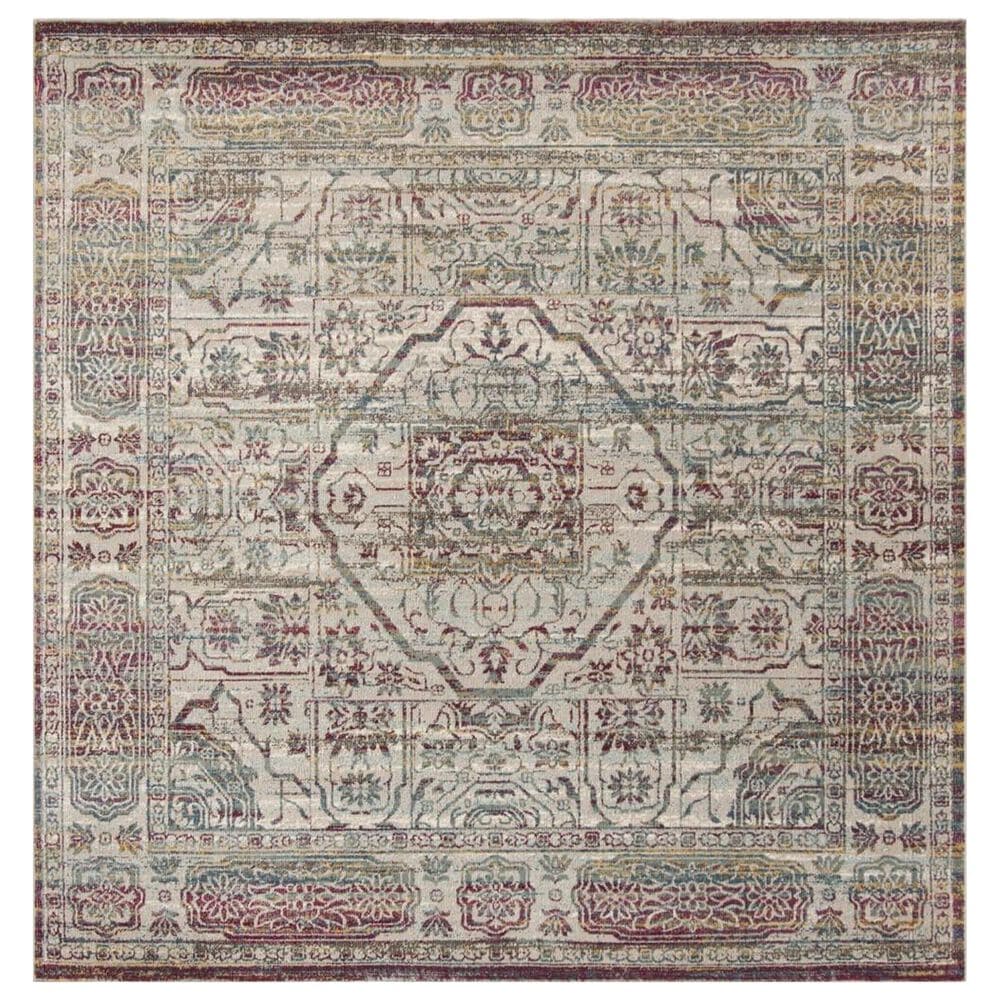 Safavieh Aria 6"6" Square Red and Creme Area Rug, , large