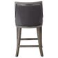 Uttermost Elowen 26" Counter Stool in Black with Dark wood, , large