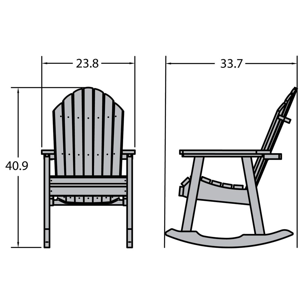 Highwood USA Hamilton Patio Rocking Chair in White NFM
